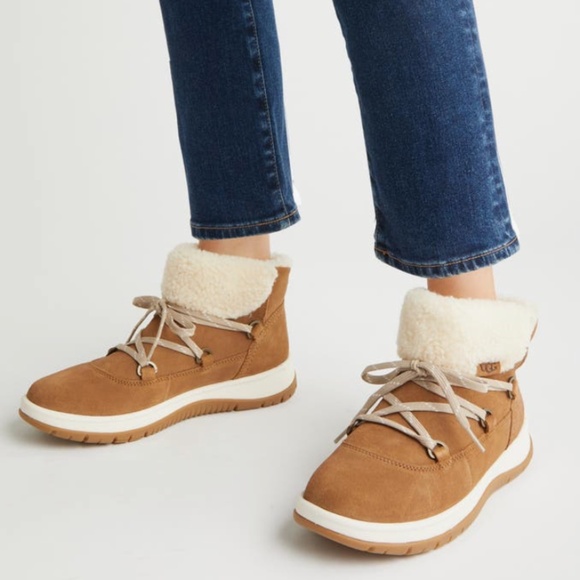 UGG Lakesider Heritage Waterproof Sneaker Boots Chestnut 6.5 NEW 1143836 - Picture 1 of 17